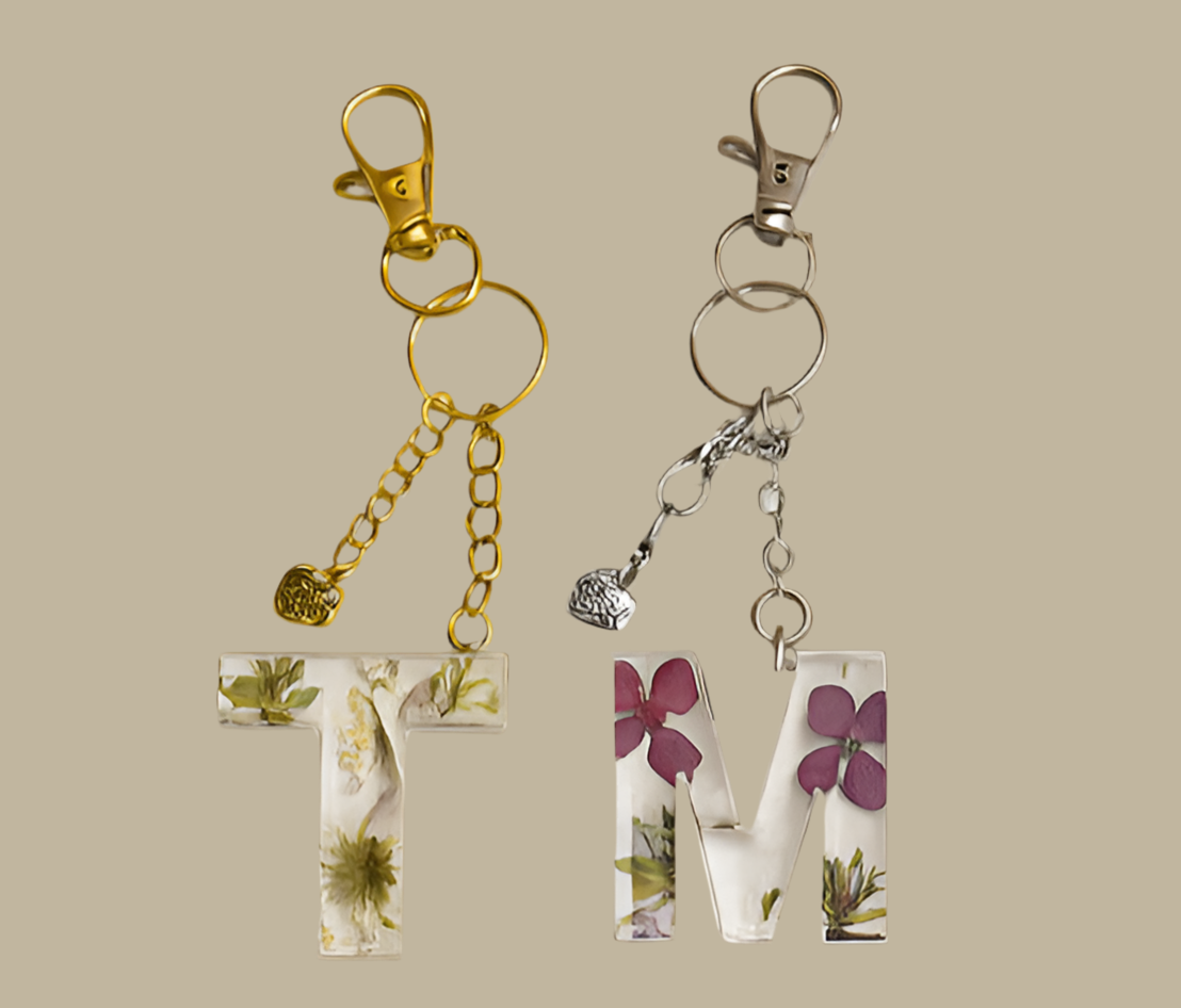 Floral Keychain letter