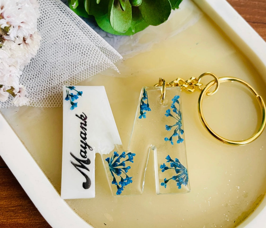 Custom Floral keychain letters